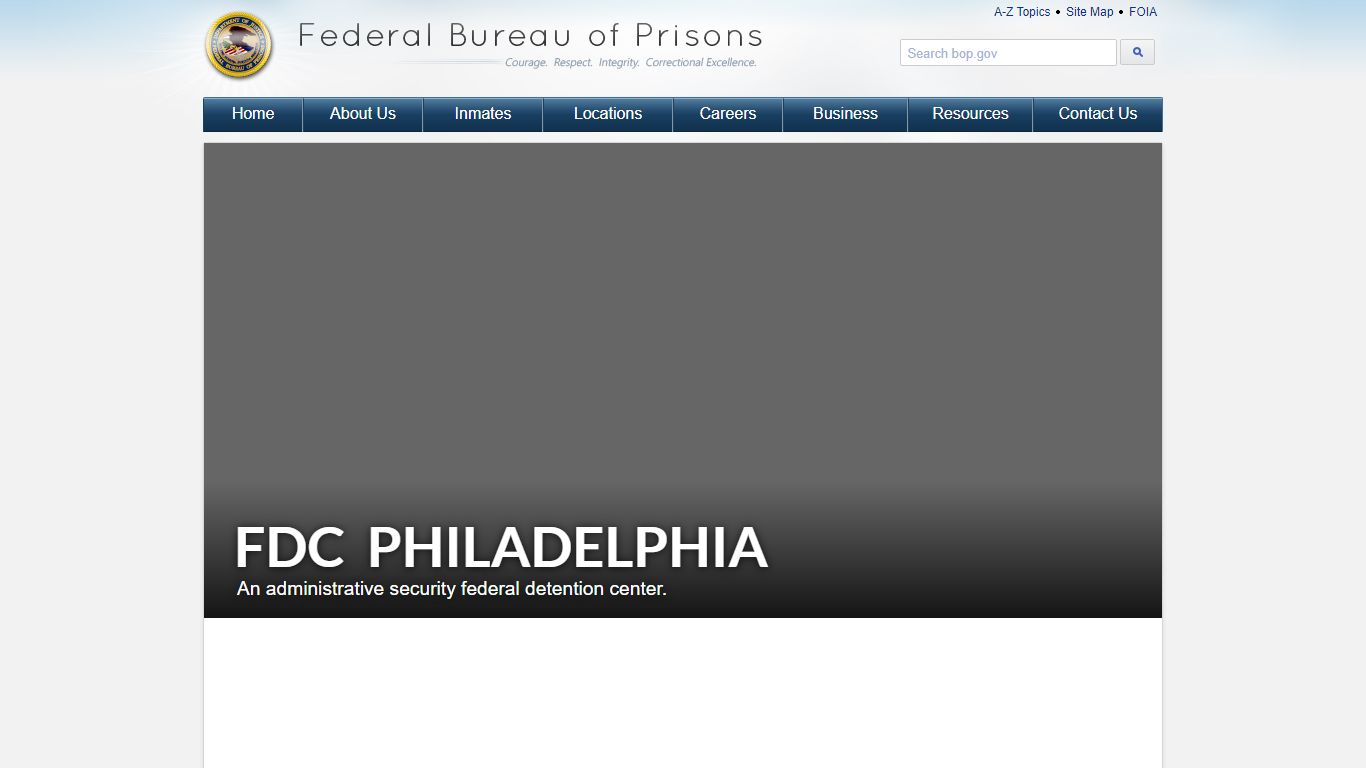 FDC Philadelphia - Federal Bureau of Prisons